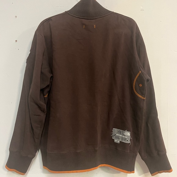 The Northface zip up jacket. Brown, orange trim, size Large (fits medium). - Picture 2 of 9